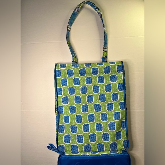 Vera Bradley Blue Doodle Daisy Floral Laptop Tablet Quilted Bag Case - Picture 6 of 13